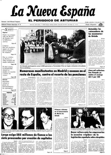 Portada Miércoles 5 de  de 1985