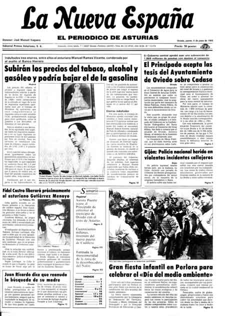 Portada Jueves 6 de  de 1985