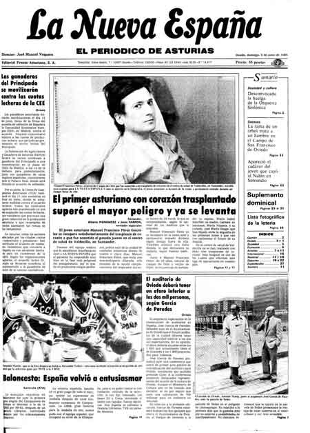 Portada Domingo 9 de  de 1985