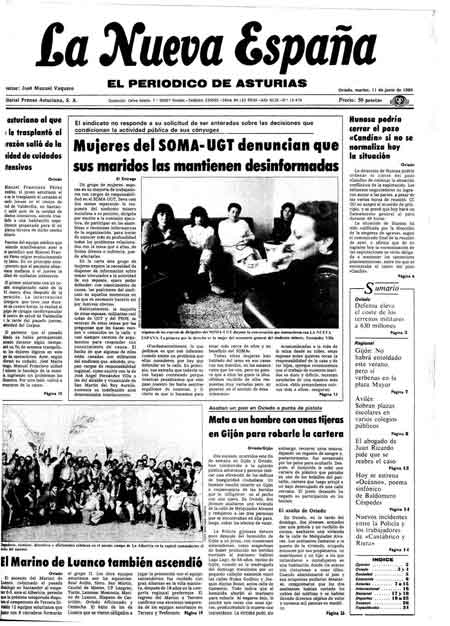 Portada Martes 11 de  de 1985