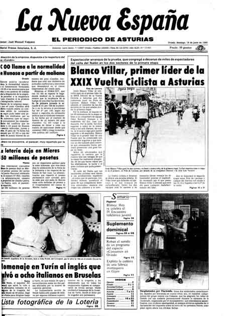 Portada Domingo 16 de  de 1985