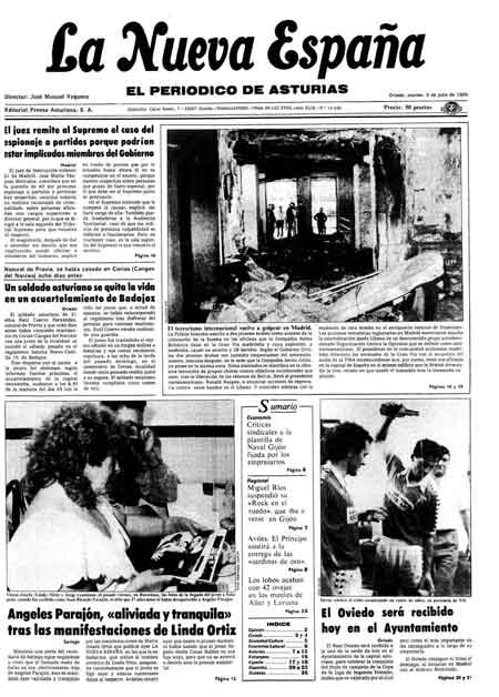 Portada Martes 2 de  de 1985