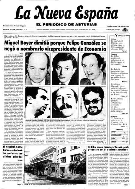 Portada Viernes 5 de  de 1985