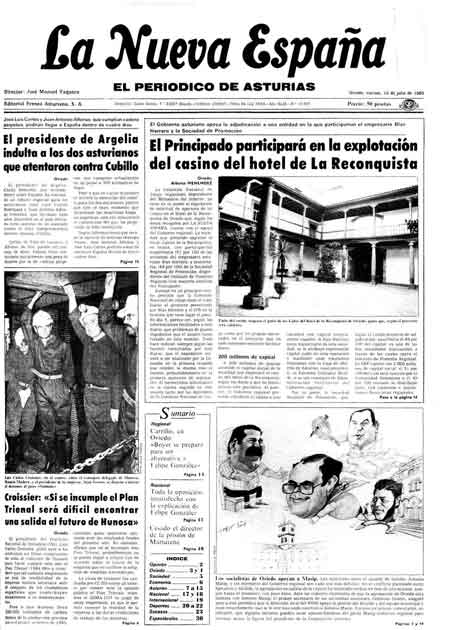 Portada Viernes 12 de  de 1985