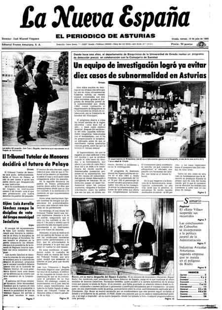 Portada Viernes 19 de  de 1985