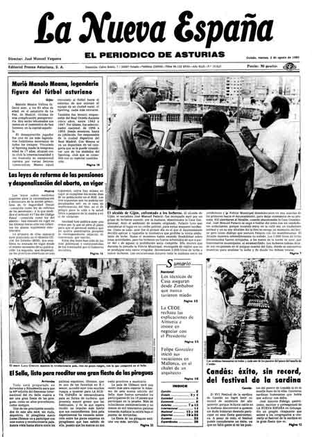 Portada Viernes 2 de  de 1985