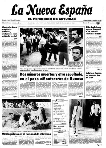 Portada Sábado 3 de  de 1985