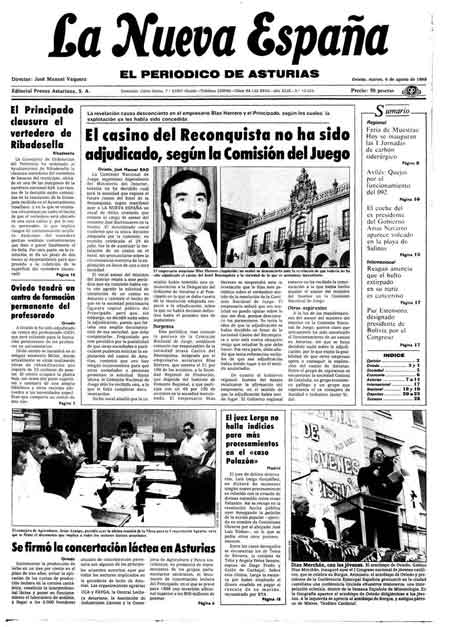 Portada Martes 6 de  de 1985