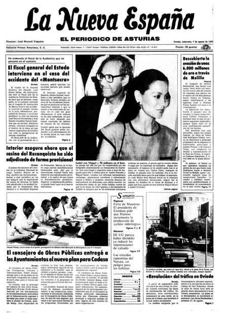 Portada Miércoles 7 de  de 1985