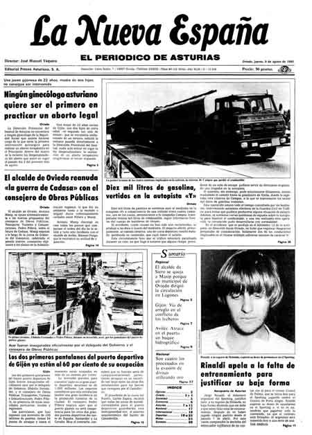 Portada Jueves 8 de  de 1985
