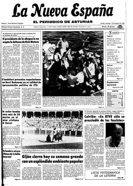 Portada Domingo 18 de  de 1985