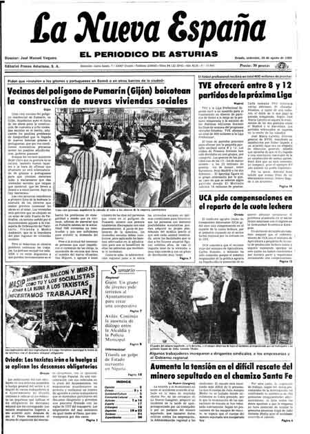 Portada Miércoles 28 de  de 1985