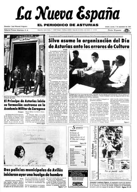 Portada Martes 3 de  de 1985