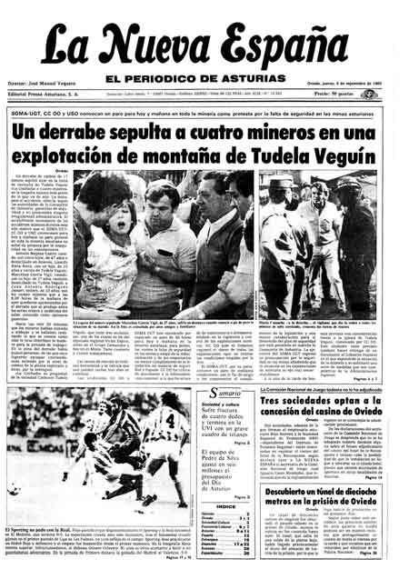 Portada Jueves 5 de  de 1985