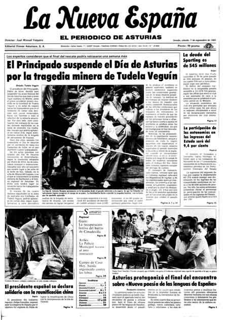 Portada Sábado 7 de  de 1985