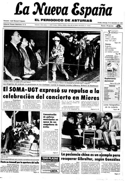 Portada Domingo 8 de  de 1985
