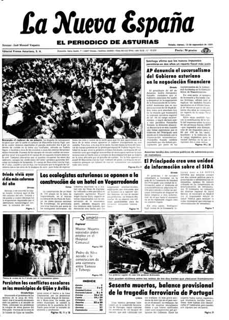 Portada Viernes 13 de  de 1985