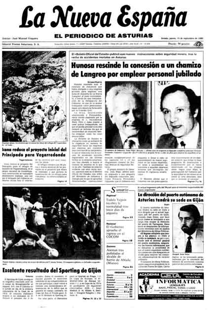 Portada Jueves 19 de  de 1985