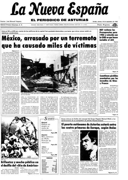 Portada Viernes 20 de  de 1985