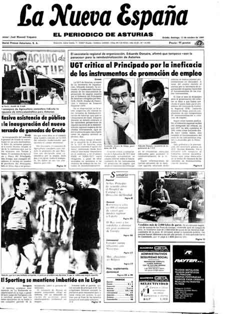Portada Domingo 13 de Octubre de 1985