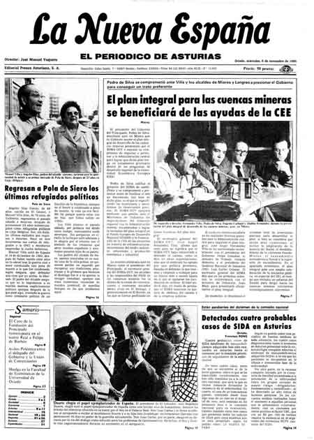 Portada Miércoles 6 de Noviembre de 1985