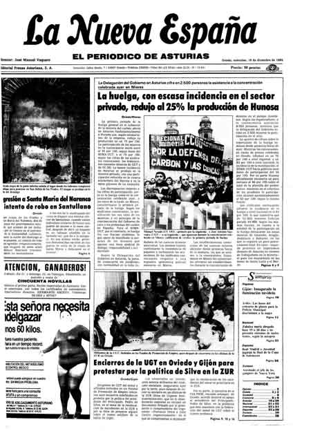 Portada Miércoles 18 de Diciembre de 1985