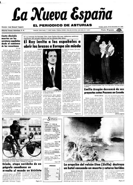 Portada Jueves 26 de Diciembre de 1985
