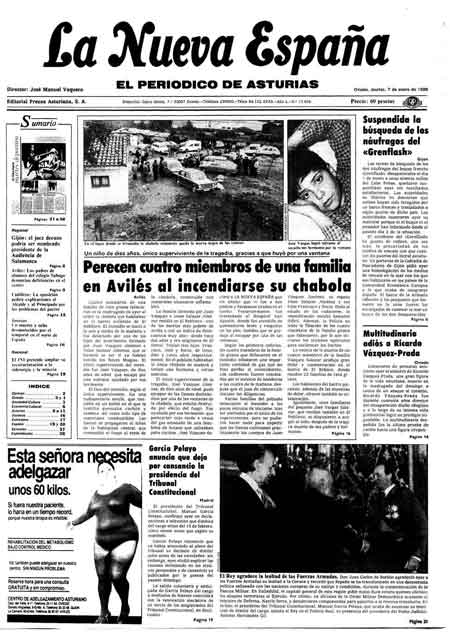 Portada Martes 7 de  de 1986