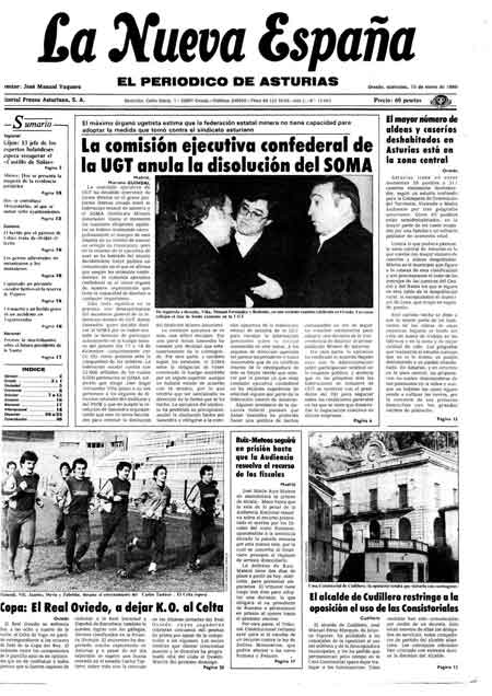 Portada Miércoles 15 de  de 1986