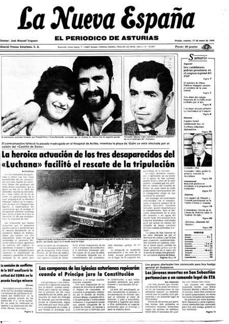 Portada Viernes 17 de  de 1986