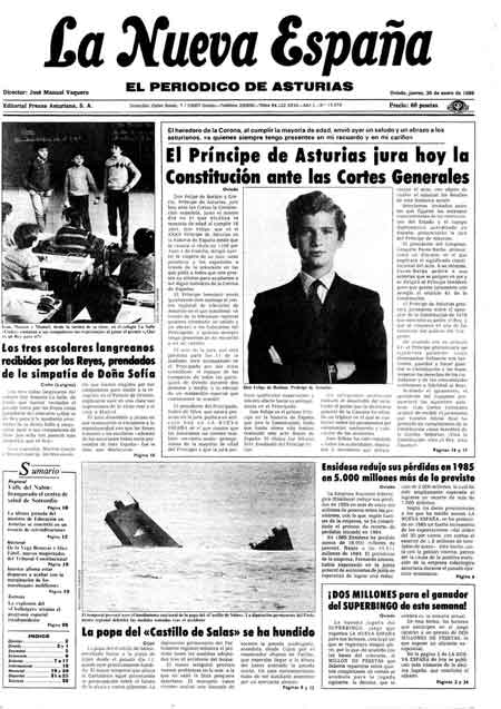 Portada Jueves 30 de  de 1986