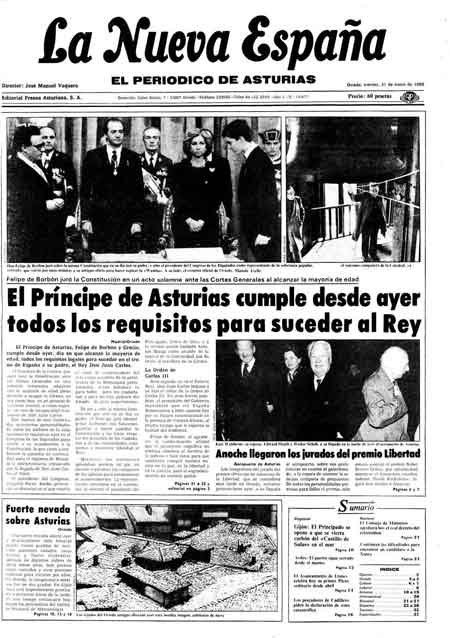 Portada Viernes 31 de  de 1986