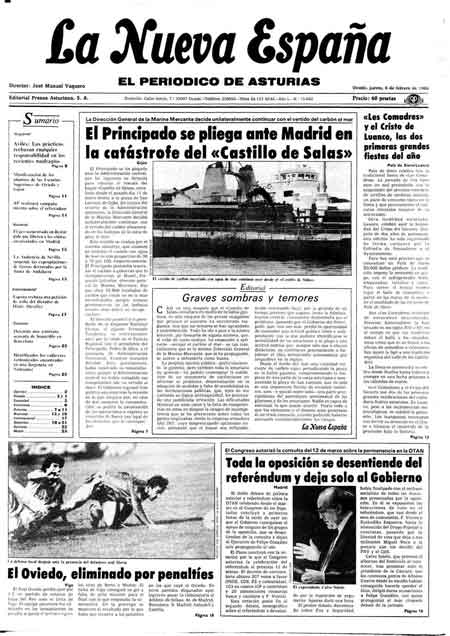 Portada Jueves 6 de  de 1986
