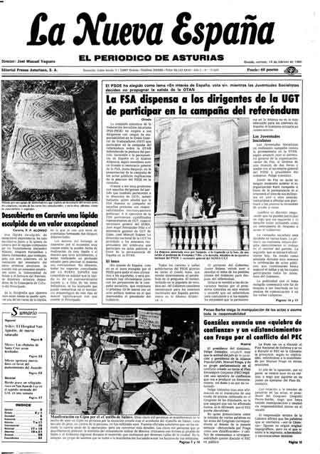 Portada Viernes 14 de  de 1986