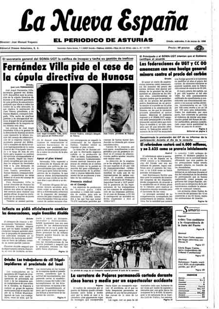 Portada Miércoles 5 de  de 1986