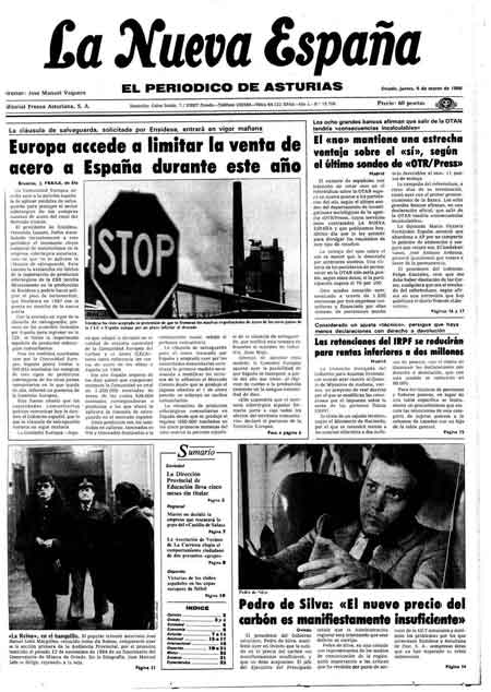 Portada Jueves 6 de  de 1986