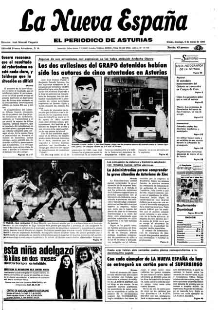 Portada Domingo 9 de  de 1986