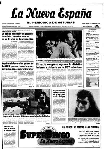 Portada Sábado 15 de  de 1986