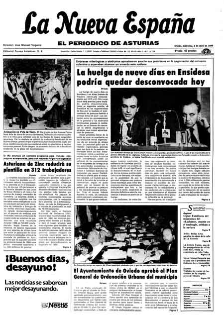 Portada Miércoles 2 de  de 1986
