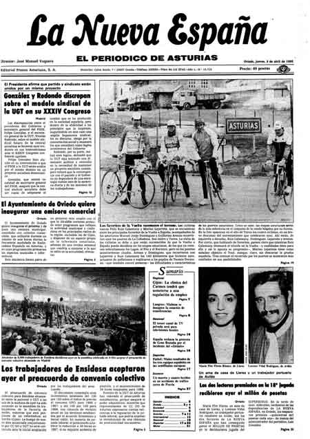 Portada Jueves 3 de  de 1986