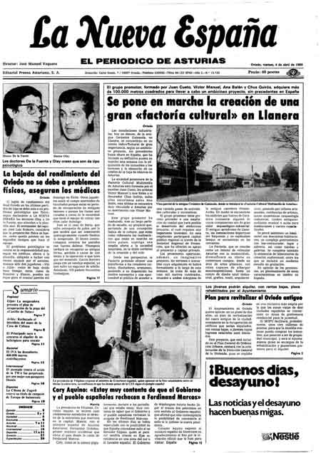 Portada Viernes 4 de  de 1986