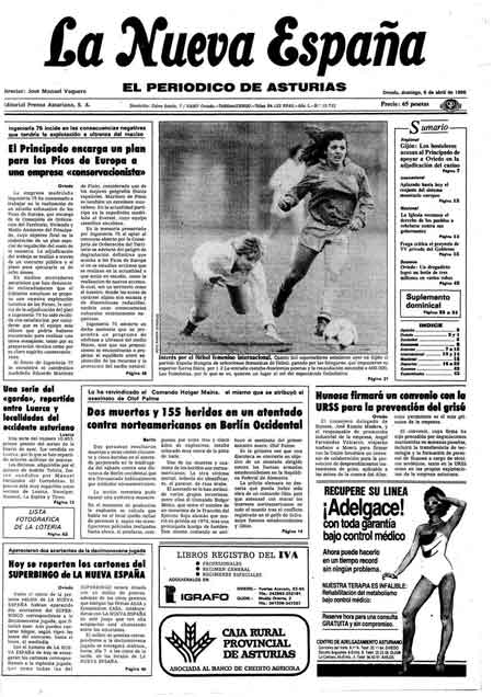 Portada Domingo 6 de  de 1986