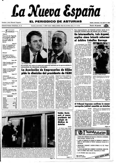 Portada Miércoles 9 de  de 1986