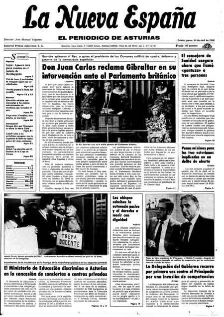 Portada Jueves 24 de  de 1986