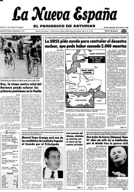 Portada Miércoles 30 de  de 1986