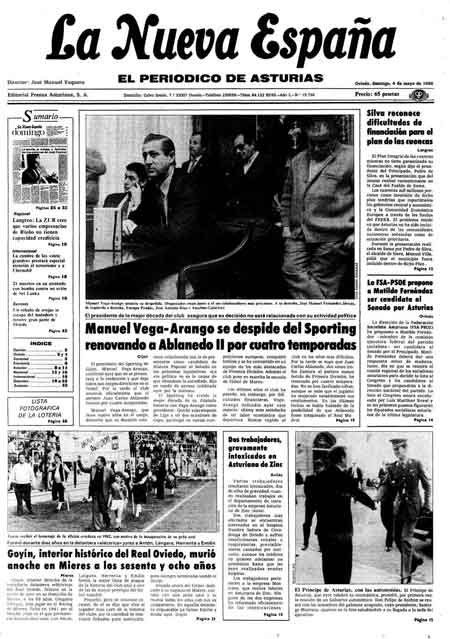Portada Domingo 4 de  de 1986