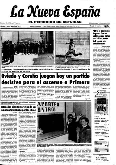 Portada Domingo 11 de  de 1986