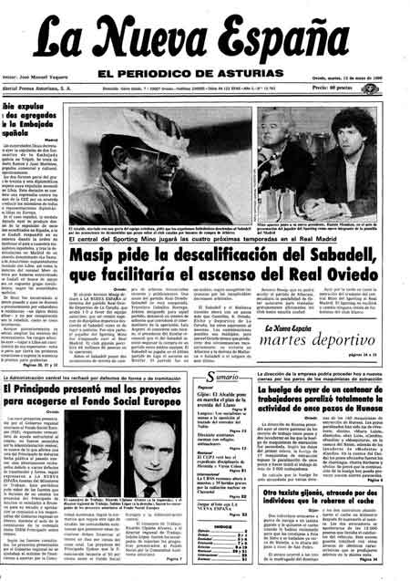 Portada Martes 13 de  de 1986