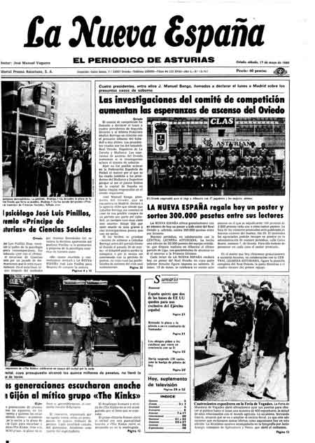 Portada Sábado 17 de  de 1986