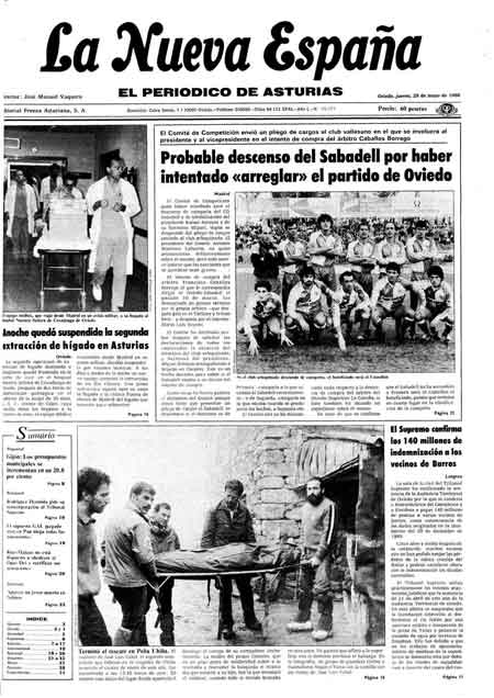 Portada Jueves 29 de  de 1986